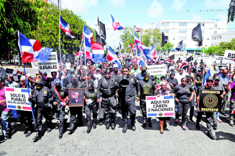 Marcha contra haitianos