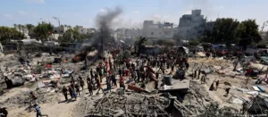 Campamento de refugisdos en Gaza