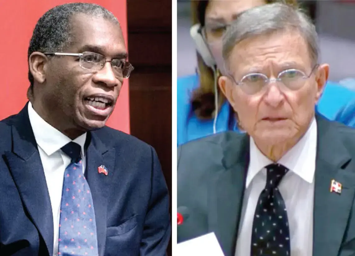 Antonio Rodrigue, embajador de Haiti y Roberto Alvarez canciller de RD
