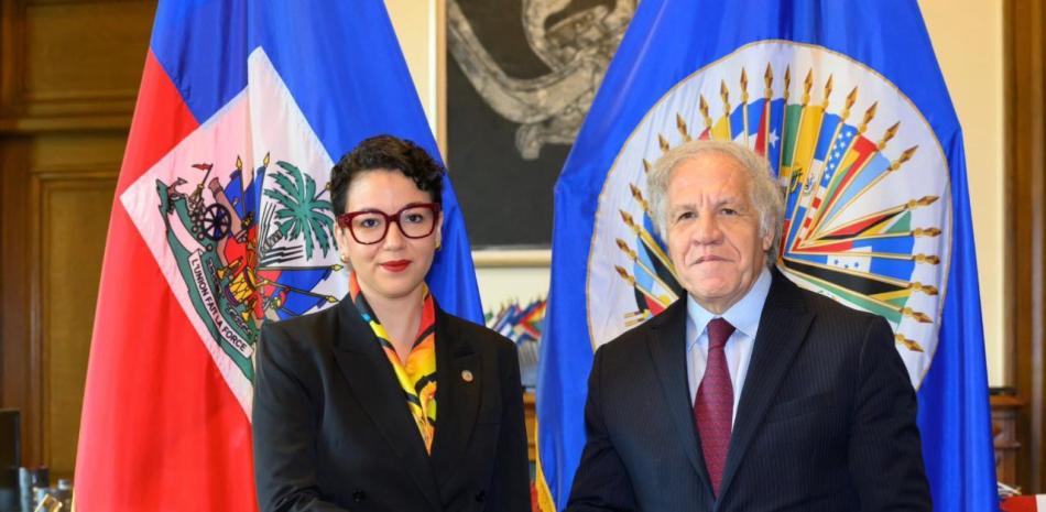 Canciller haitiana Dominique Dupuy y Luis Almagro