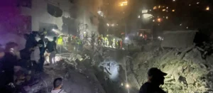 Bombardeo en Beirut anoche