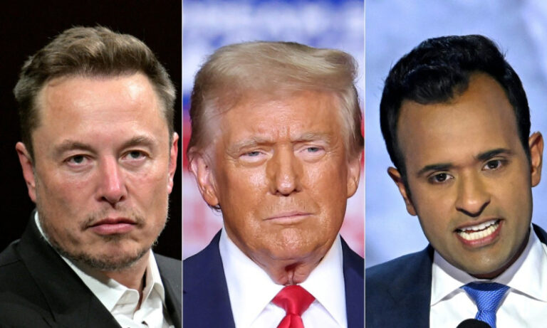 Elon Musk, Trump y Ramaswamy