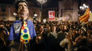Masiva protesta en Valencia España