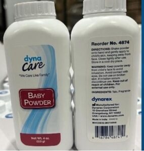 Polvo para bebe dañino