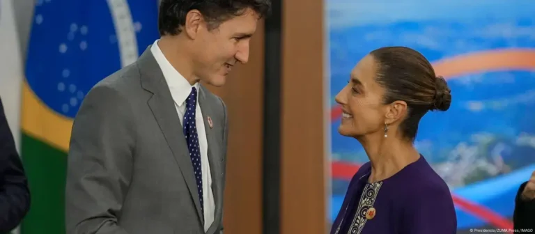 Justin Trudeua y Claudia Sheinbaum