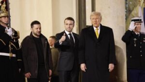 TUMP, zELENSKI Y mACRON