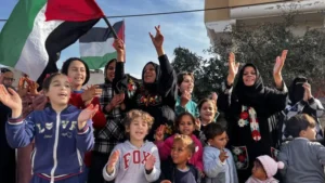 Palestinos celebran