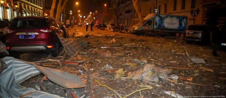 Calle Odesa destruida