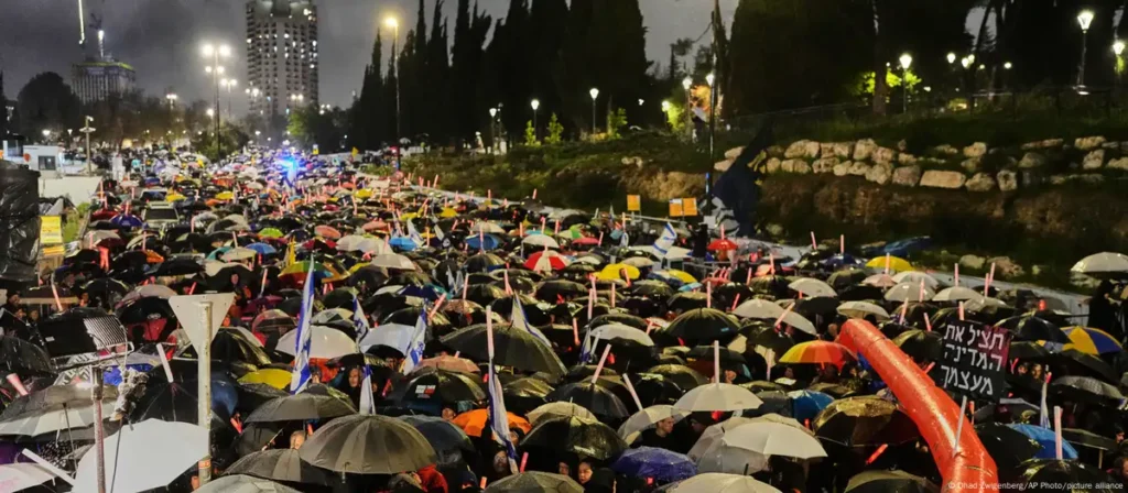 Manifestantes contra Nethanyu