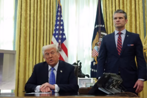 Trump y el secretario de defensa