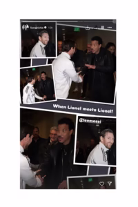 Lionel Richie y Lionel Messi