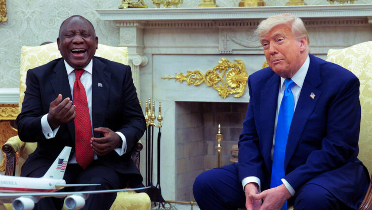 Cyril Ramaphosa y Trump