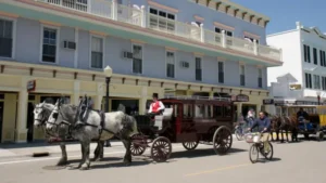 Isla Mackinac, USA, no hay autos