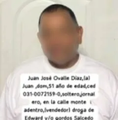 Juan Jose Ovalle detenido en operativoen Salcedo