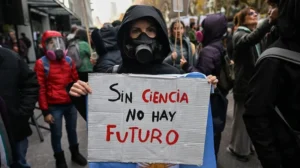 Protesta contra recortes en Argentina