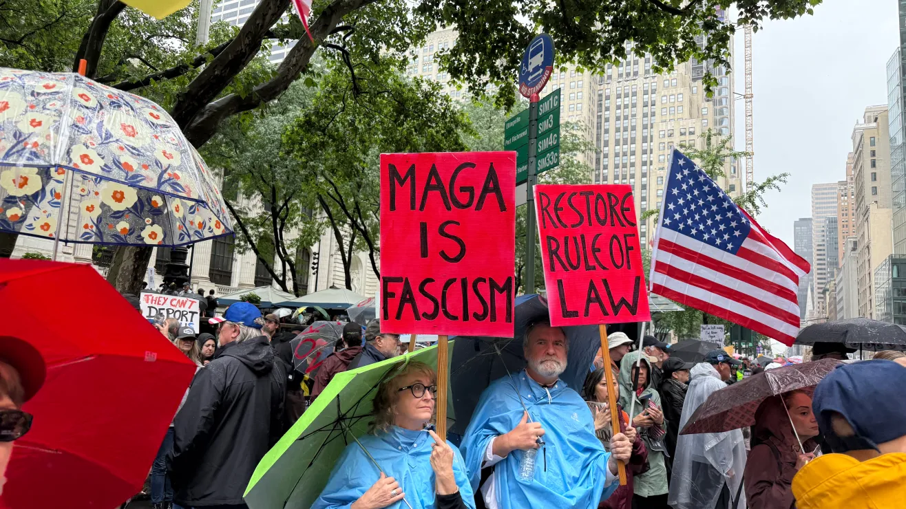 Protestan contra Trump y su politica