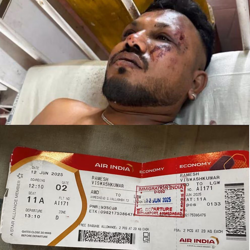 Unico sobreviviente accidente aereo en la India