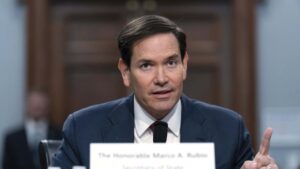 Marco Rubio en rueda de prensa