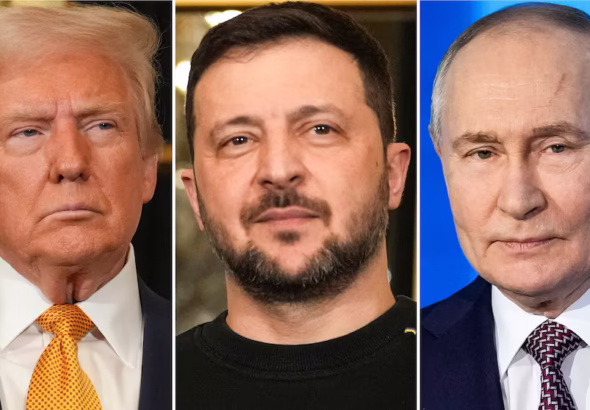 Trump, Zelensky y Putin