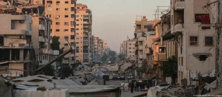 Edificio destruido en Gaza