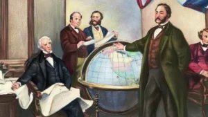 Pintura de la firma de la compra de Alaska
