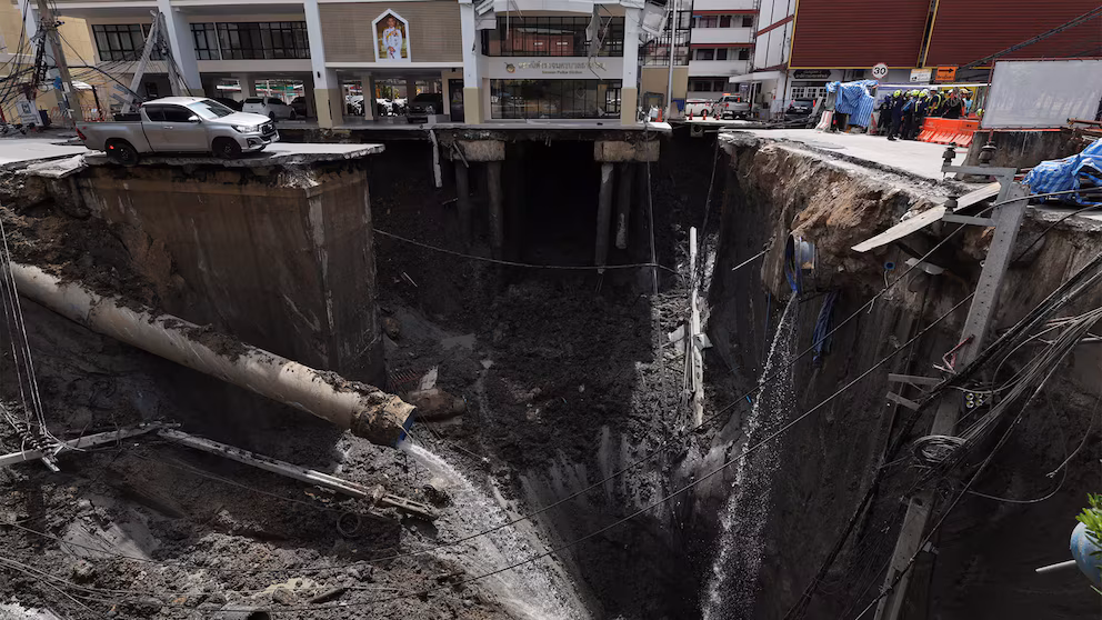 Socavon en capital de Tailandia