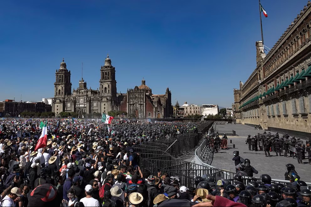 Manifestacion de la Generacion Z en Mexico