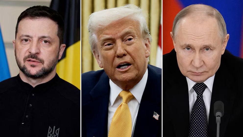 Zelensky, Putin y Trump