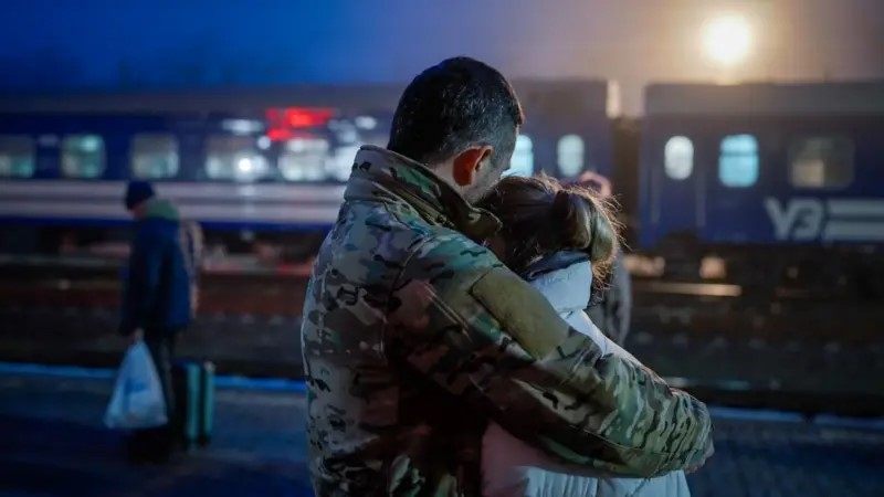 Una pareja ucraniana