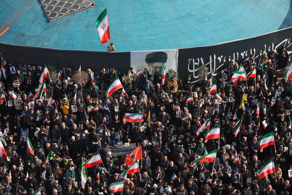 Concentracion de apoyo al lider irani