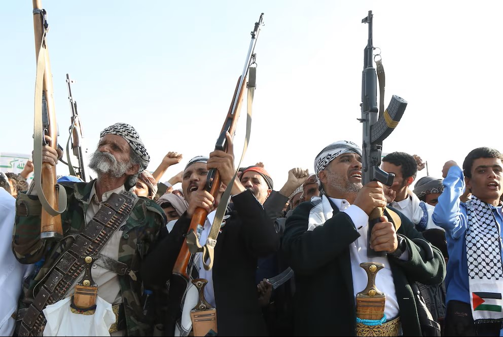 La fuertza huties en Medio Oriente