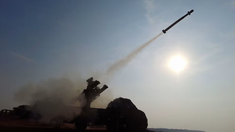 Misiles lanzados por Iran en territorio israelí