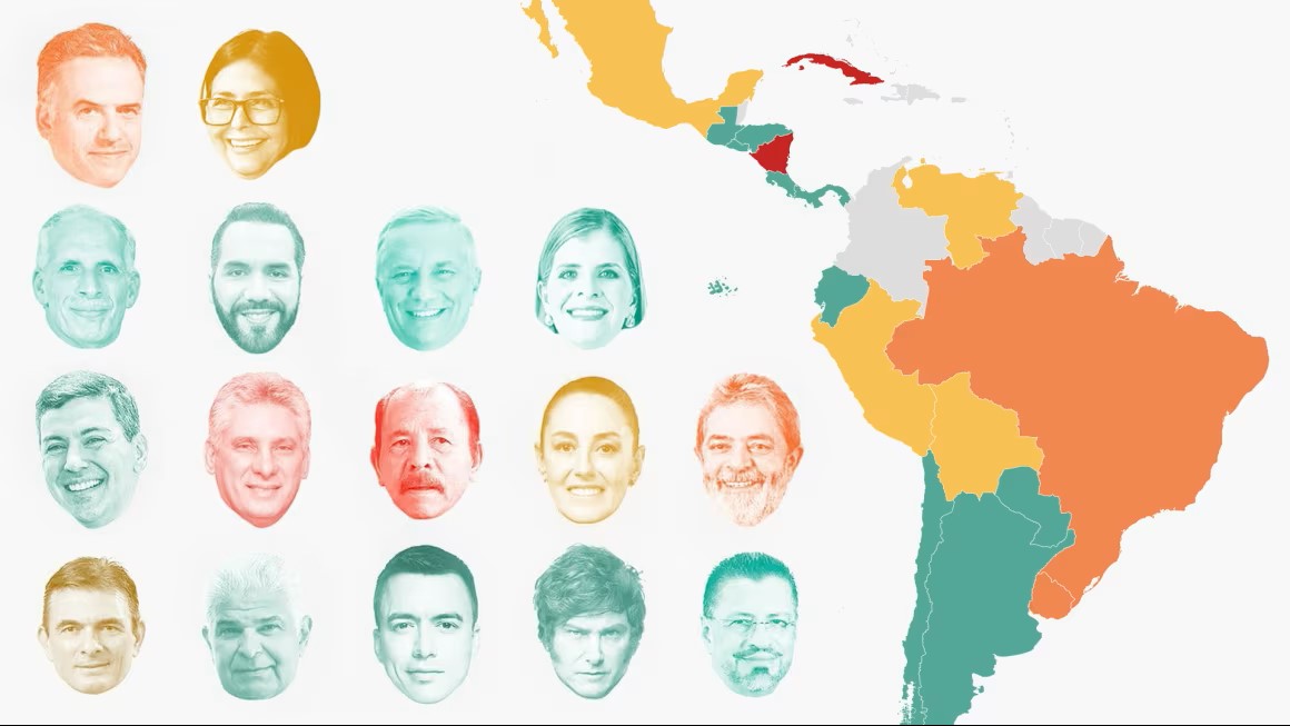 Casi todos los presidentes están cerca de Trump: así queda el mapa de calor de América Latina