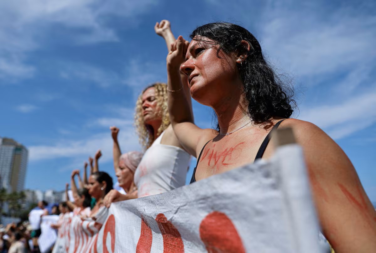 Protestas contra feminicidios en Brasil