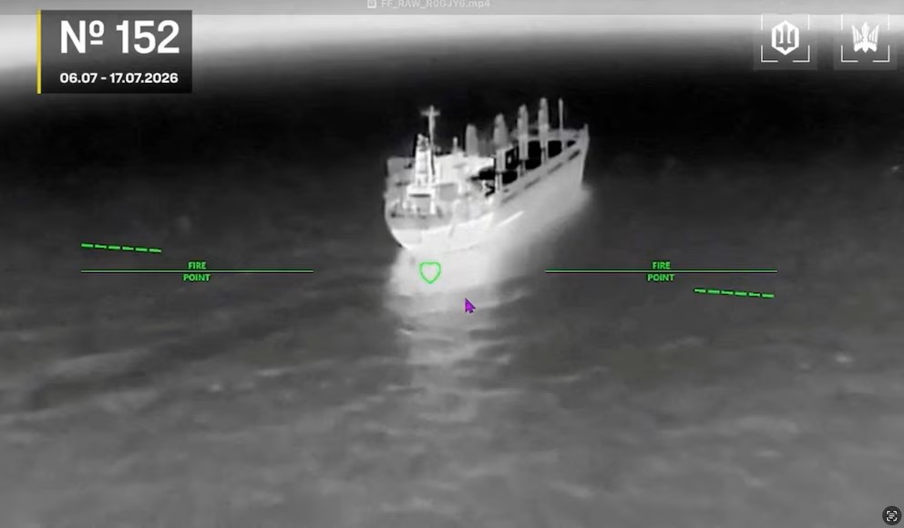 Drones ucranianos derriban buque ruso