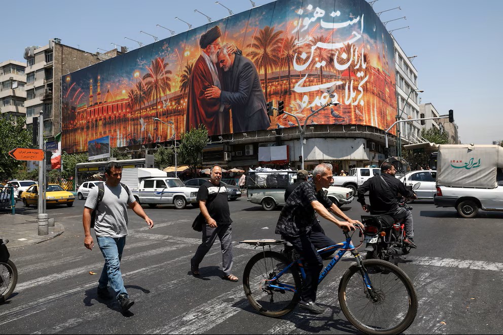 Valla publicitaria en Iran contra USA