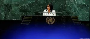 Delcy Rodrigez en la ONU