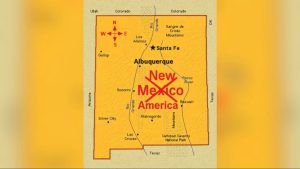Mapa de Nuevo Mexico publicado por Trump cambiandole el nombre