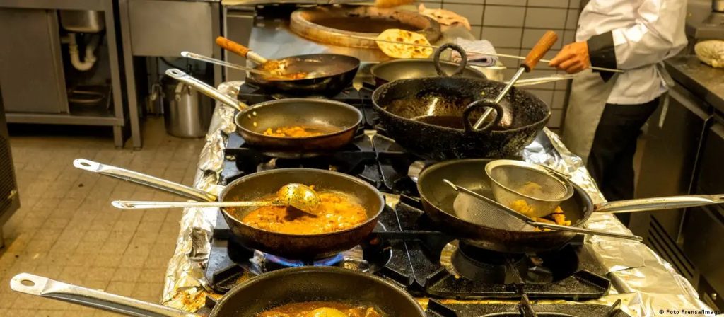 Platos de comidas en la India