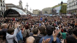 Puerta del Sol en Madrid, lugar de protestas por falta viviendas
