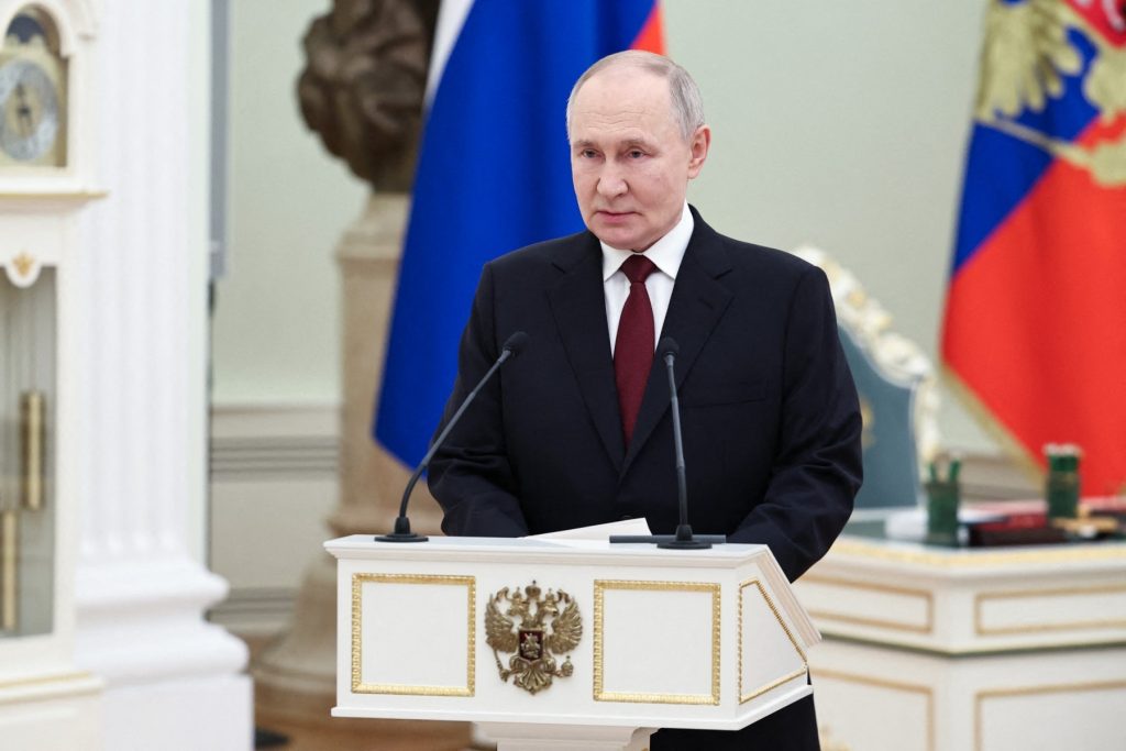 Putin en entrega de medallas 2026