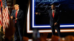 Trump y JD Vance en recorrido de campaña
