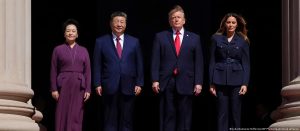 Xi Jinping al despedirse junto a Trump