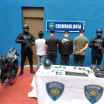 Cuatro colombianos apresados por asaltos a mano armada en el Distrito Nacional