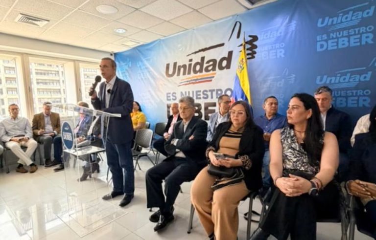 Oposición venezolana plantea un “acuerdo de unidad nacional” para la reconstrucción del país